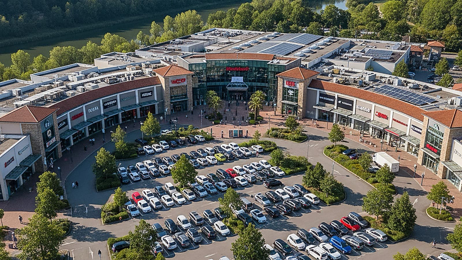 Moderne retailomgeving met data-dashboards en klantanalyse