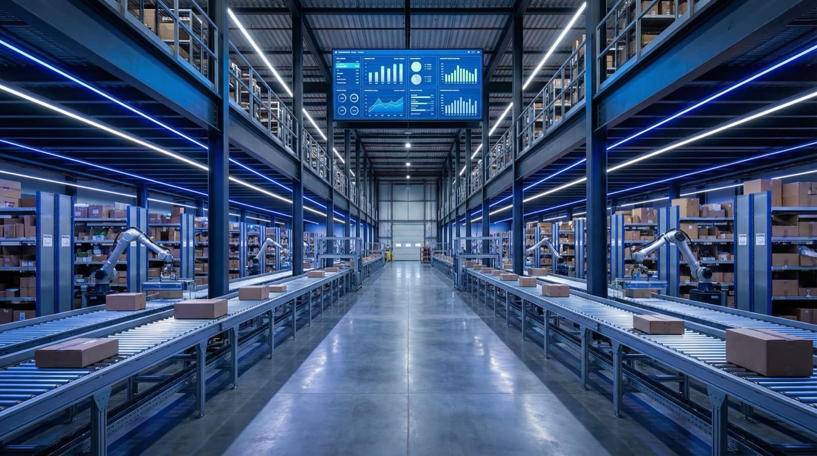 Geautomatiseerd onderdelenmagazijn met live schermen